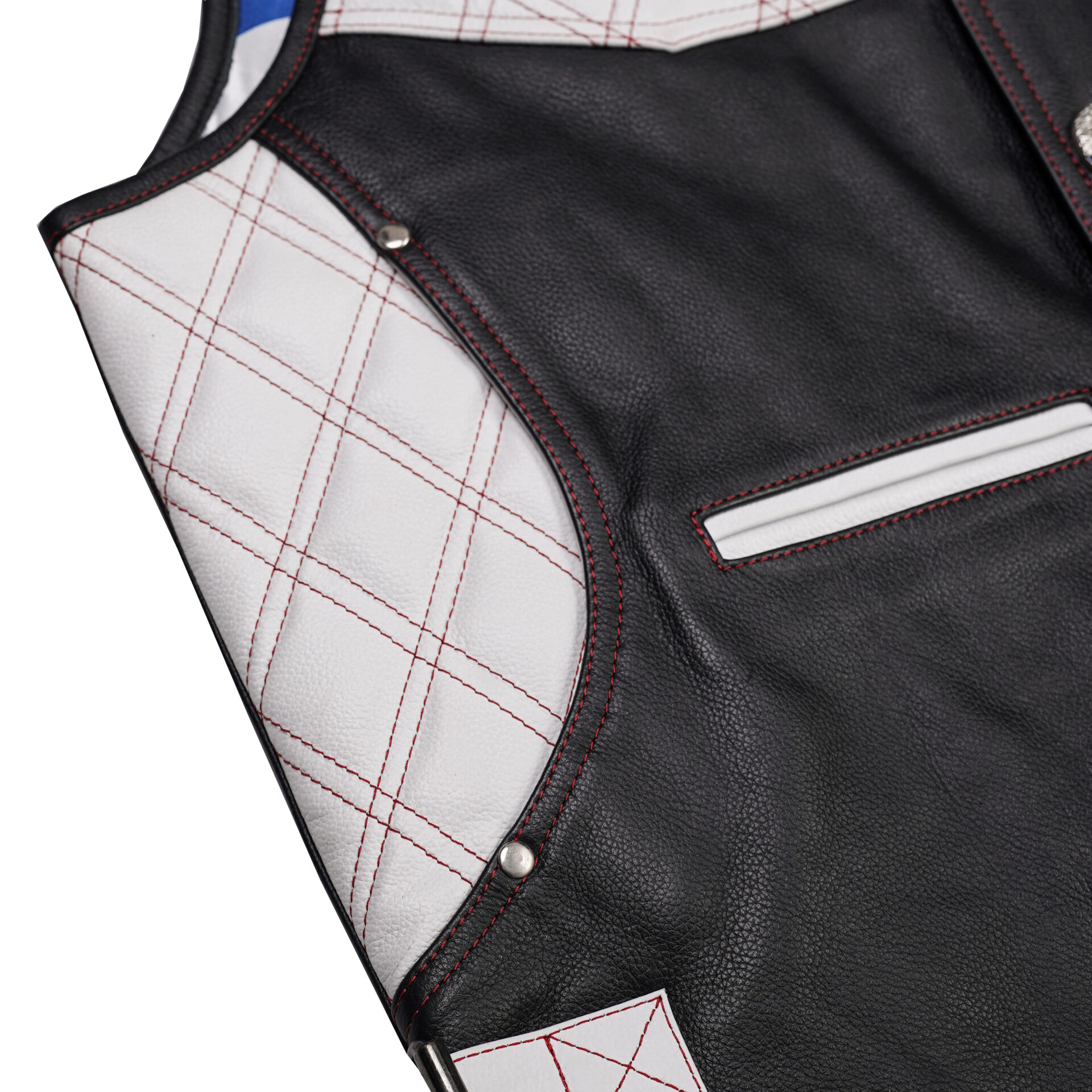 BSM5016 Star-Dusted Men's Leather Vest - Image 8
