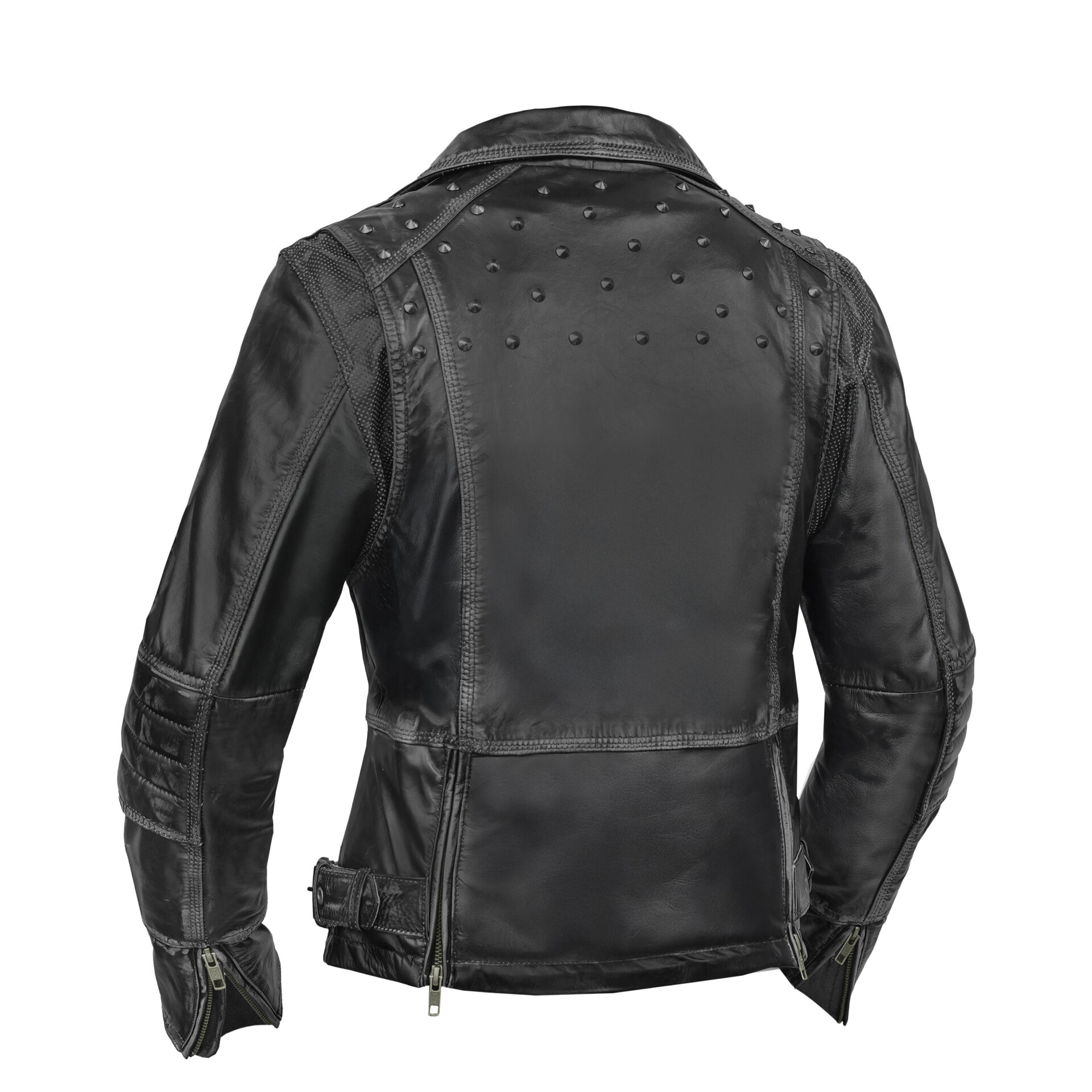 BSM5018 Shadow Stud - Women’s Leather Motorcycle Jacket - Image 2