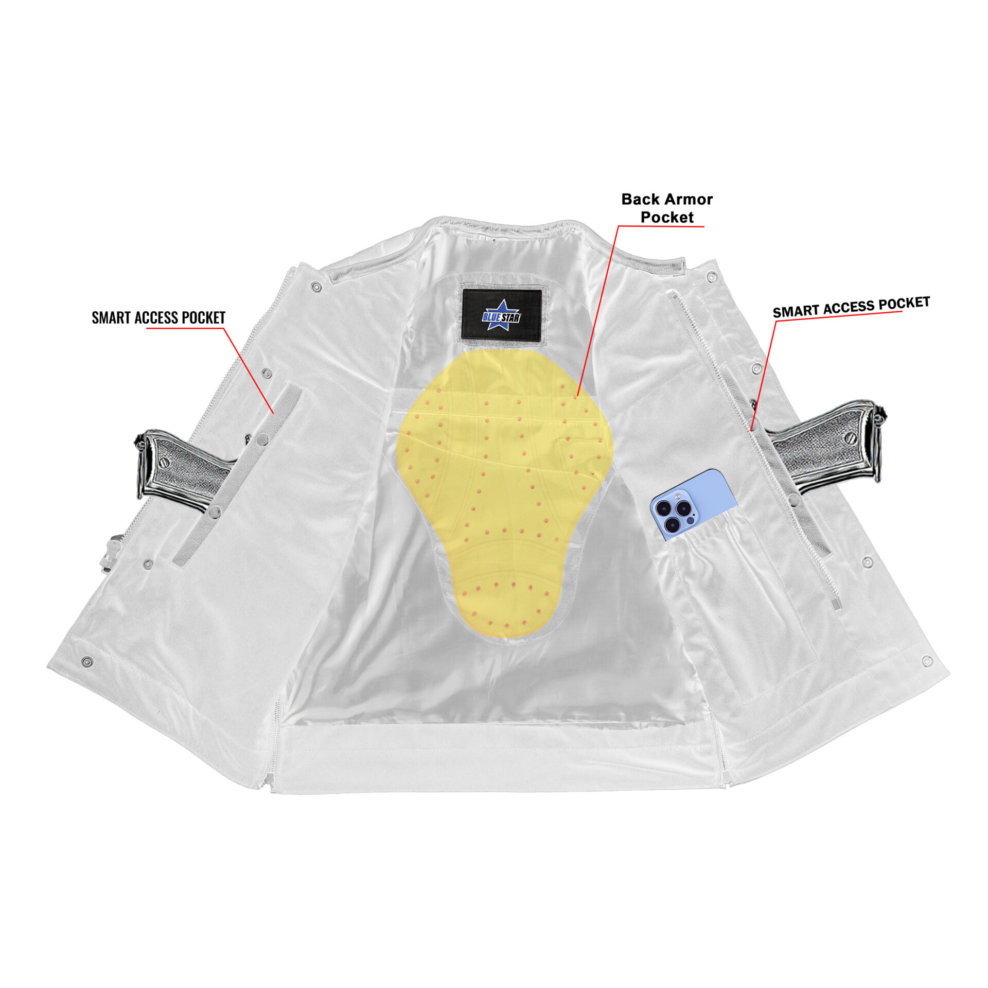 BSM5044 Ravensteel Men’s Motorcycle Vest - Image 4