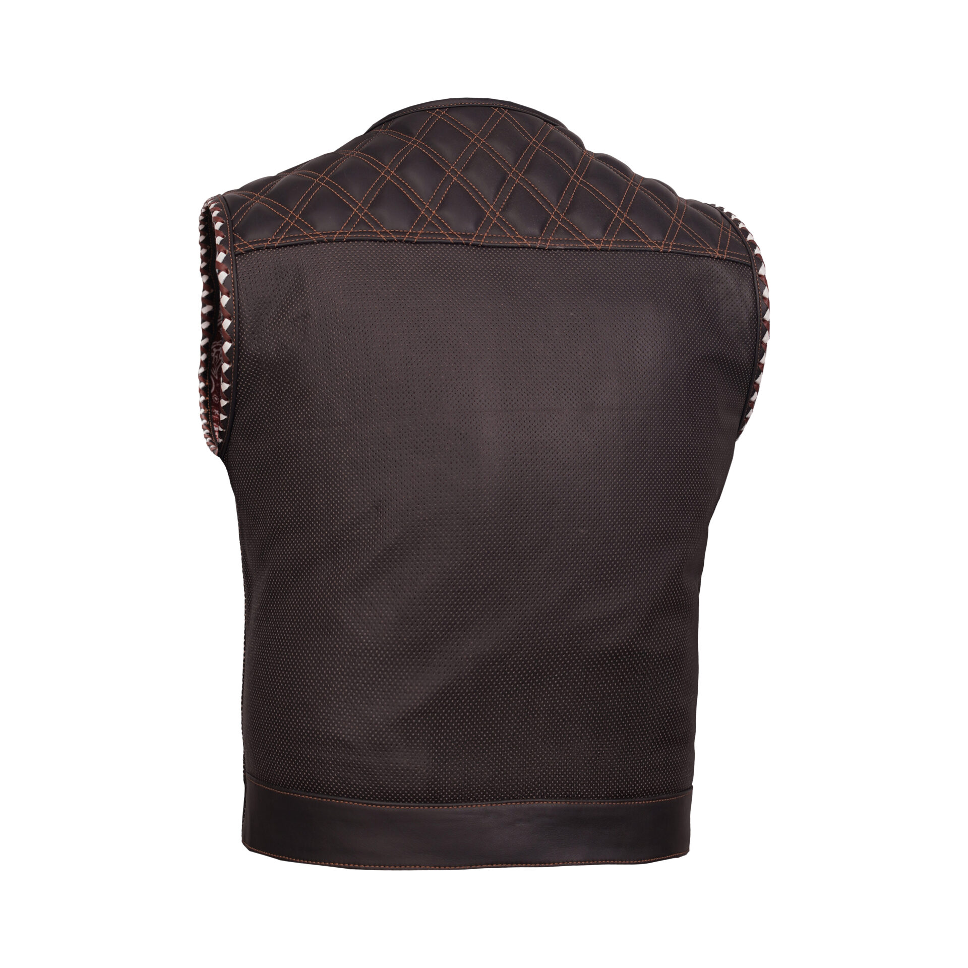 BSM5040 Brex Men’s Leather Motorcycle Vest - Image 2