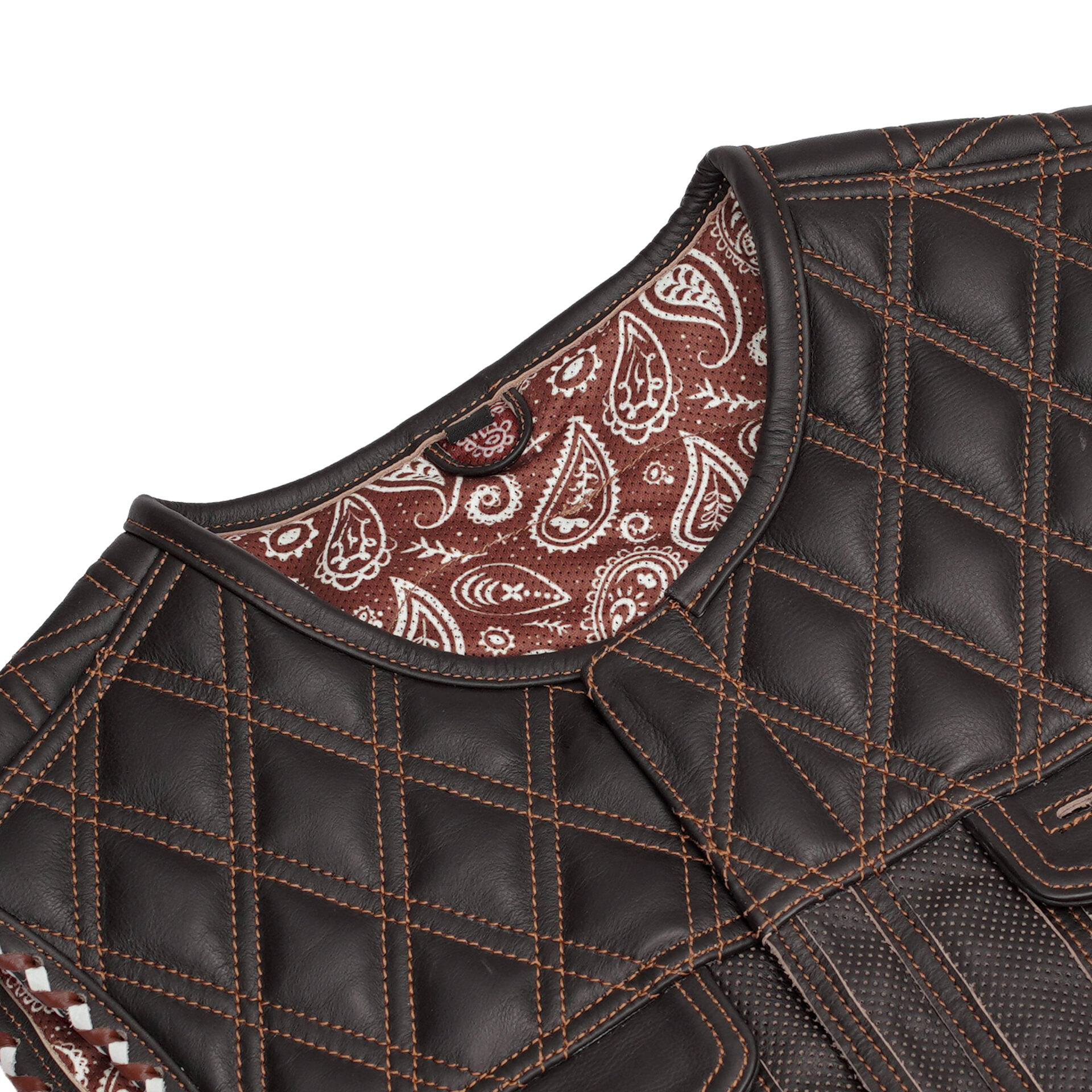 BSM5040 Brex Men’s Leather Motorcycle Vest - Image 7