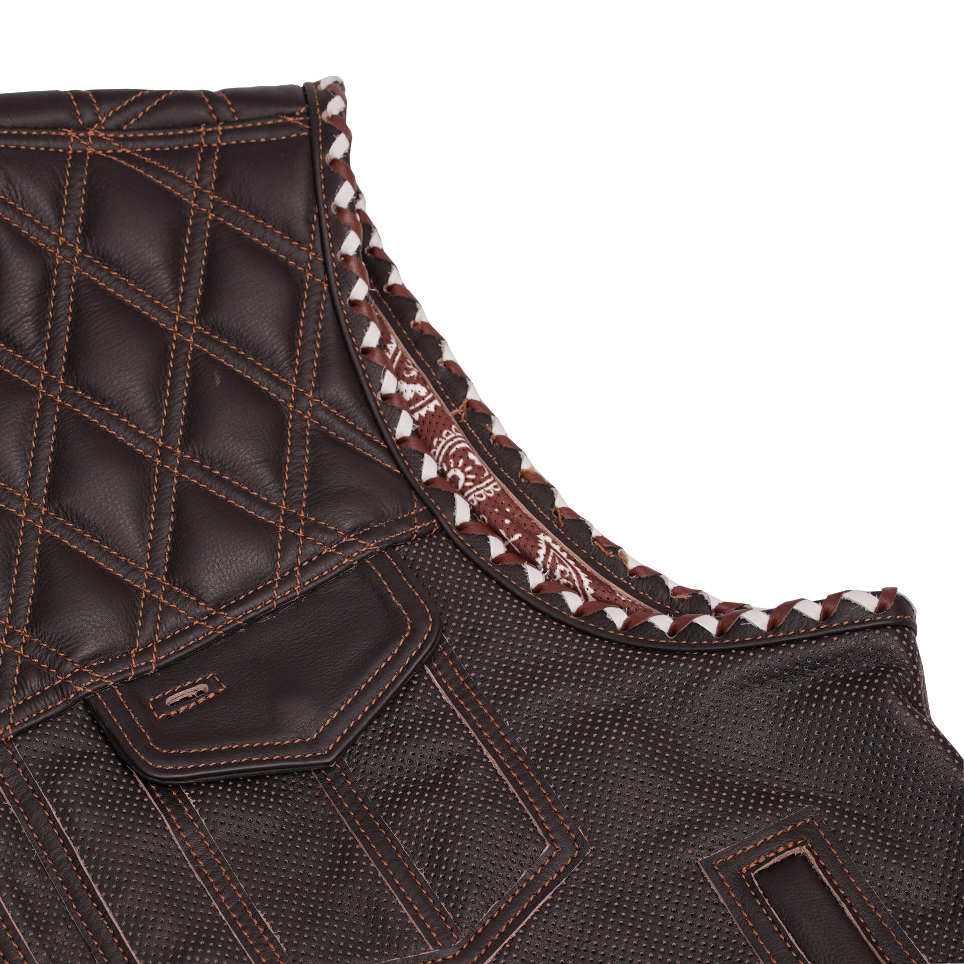 BSM5040 Brex Men’s Leather Motorcycle Vest - Image 9