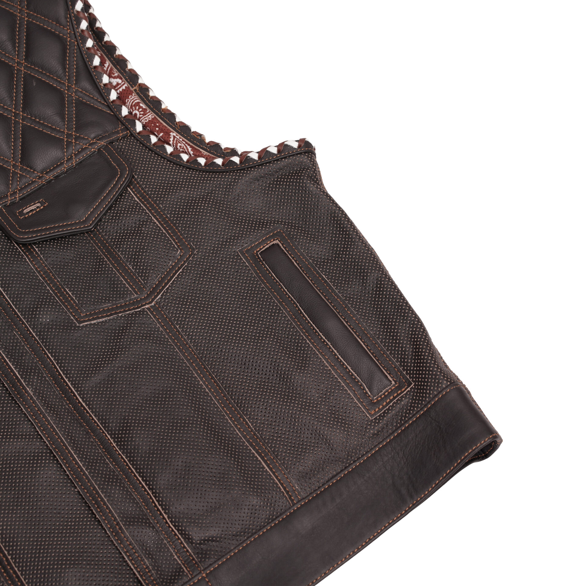 BSM5040 Brex Men’s Leather Motorcycle Vest - Image 10