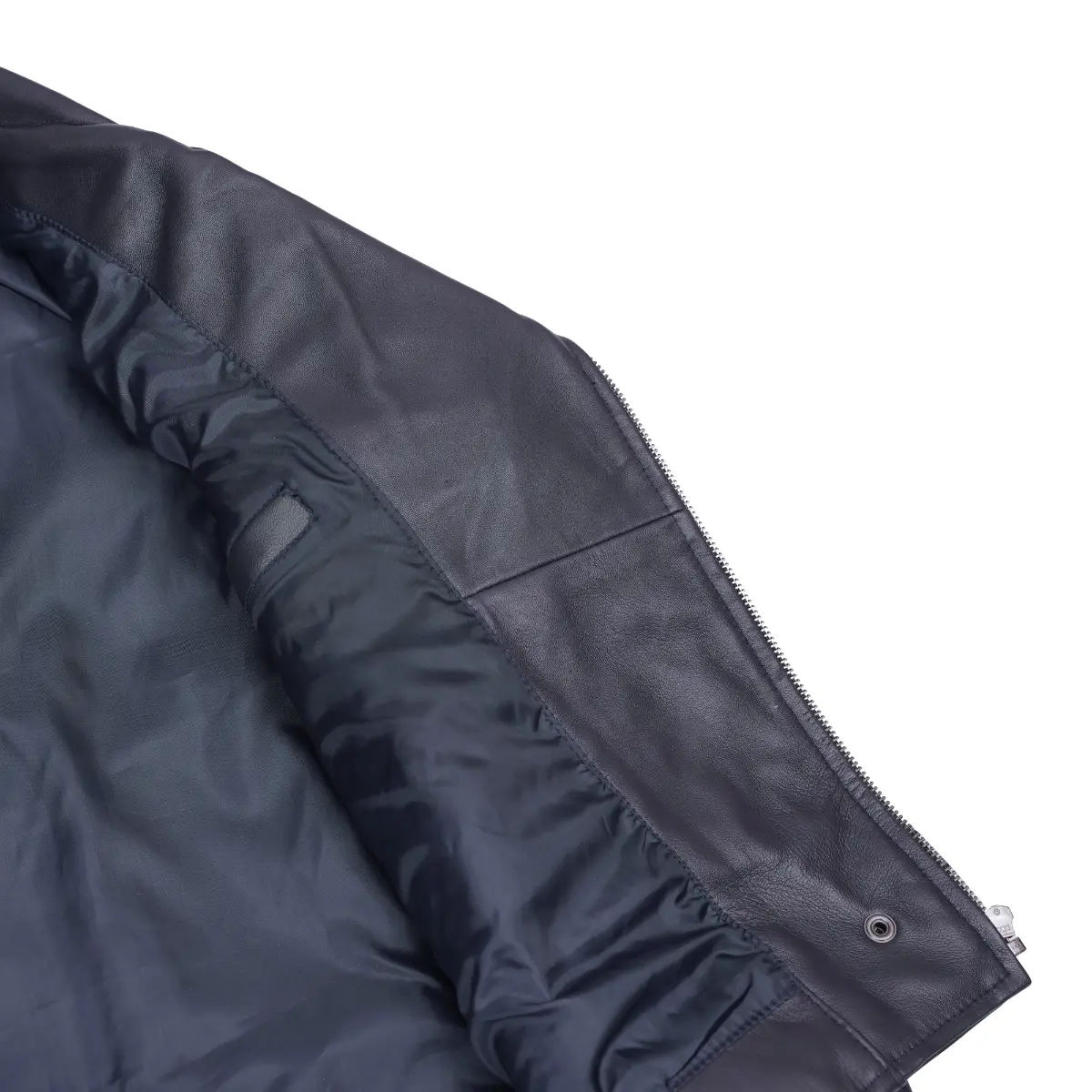 Moonlight Women's Navy Blue Fashion Leather Jacket - Image 6
