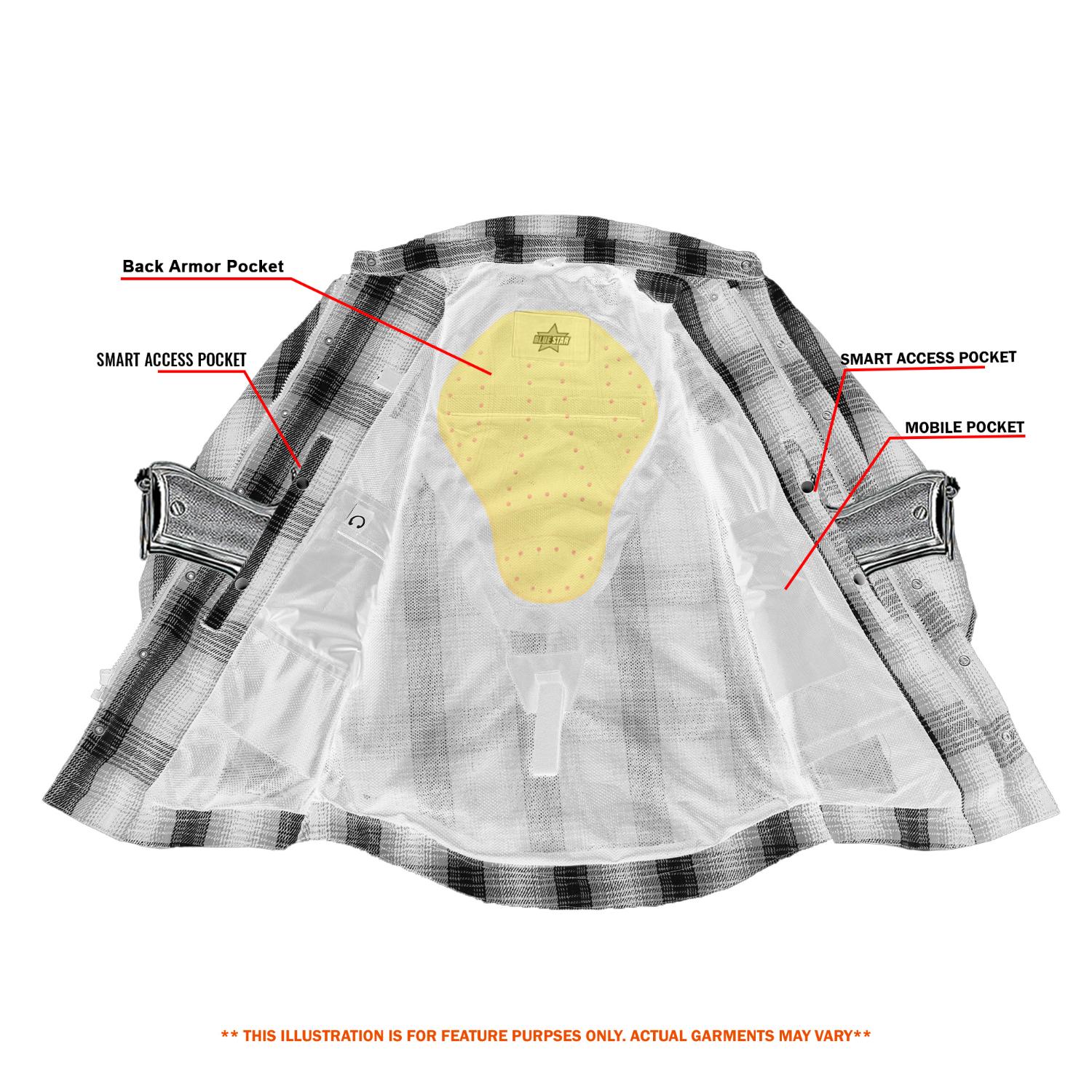 BSM5047 MileArmor — Men's Flannel Riding Shirt - Image 4