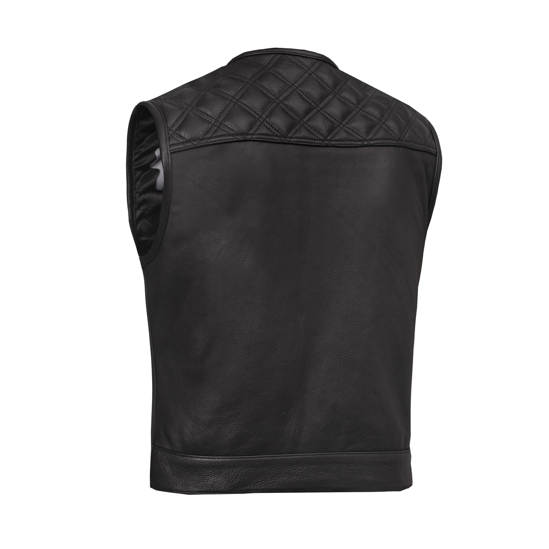BSM5049 Nocturne Men’s Leather Motorcycle Vest - Image 2