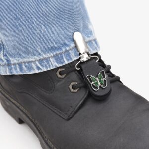 Green Butterfly Boot Clips