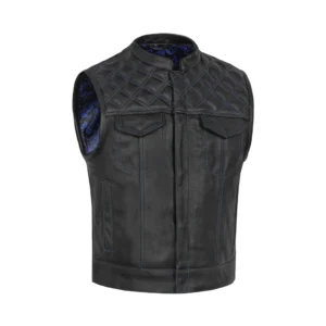 BSM00127 Odin Grim Men's Motorcycle Leather Vest