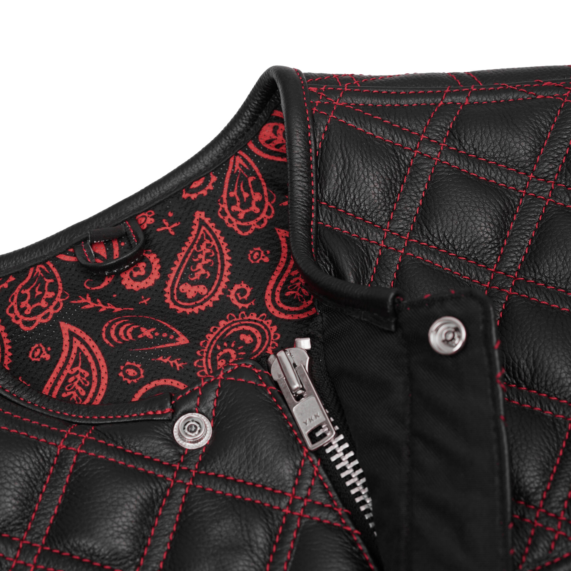 Canyonforge Men's Perforated Low Cut Motorcycle Leather Vest - Image 9