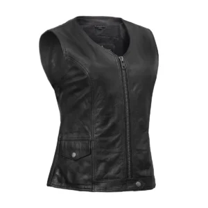 BSM00215 Drakelle Women’s Leather Motorcycle Vest