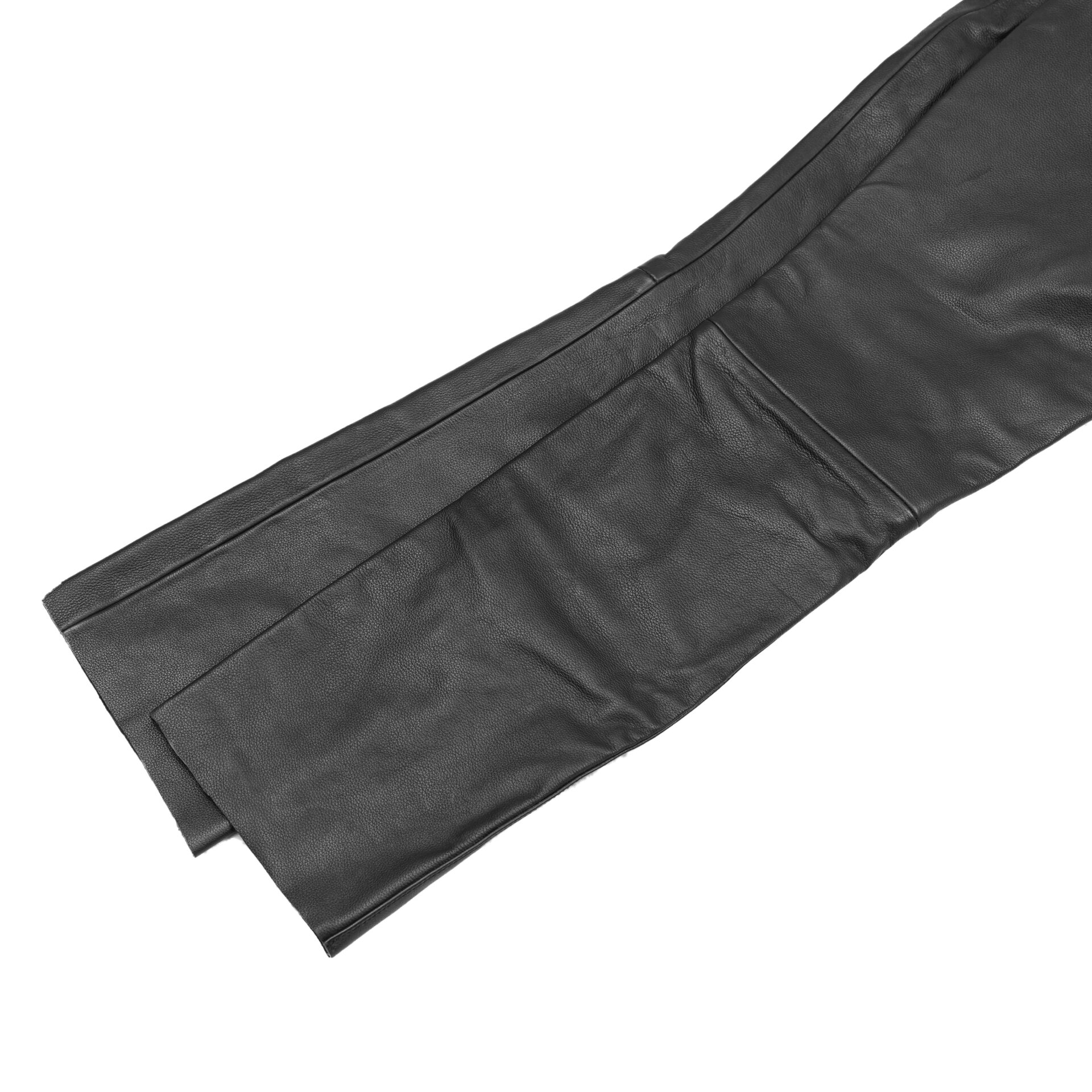 Women's Classic 5 Pocket Black Casual Motorcycle Leather Pants - Image 8