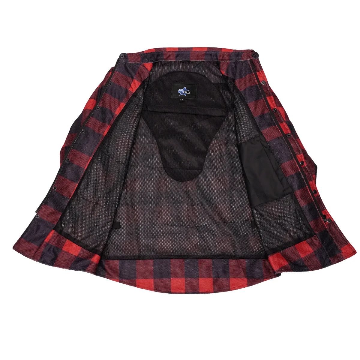 Rumble Men’s Mesh Flannel Riding Shirt - Image 3