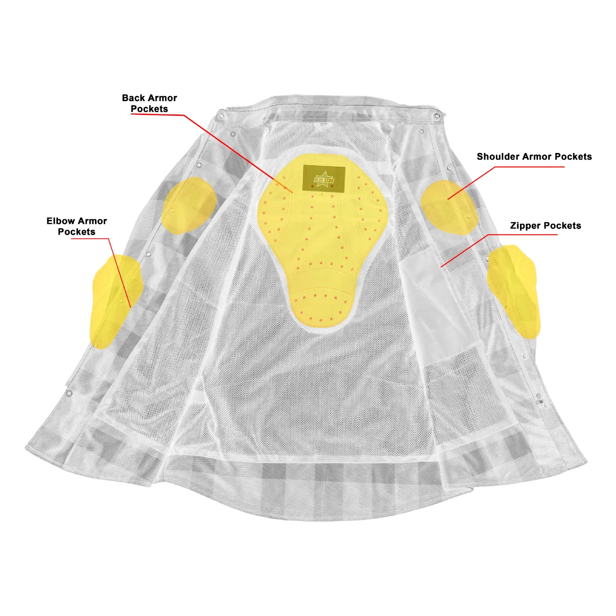 Rumble Men’s Mesh Flannel Riding Shirt - Image 5