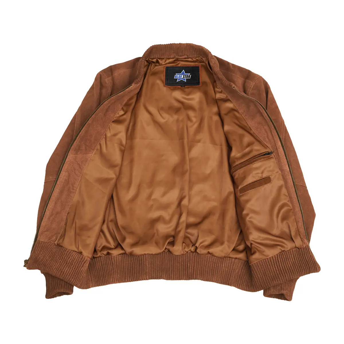 BSM00741 Truffle Men’s Leather Motorcycle Jacket - Image 4