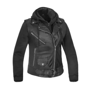Lustré Noir Women's Leather Motorcycle Jacket