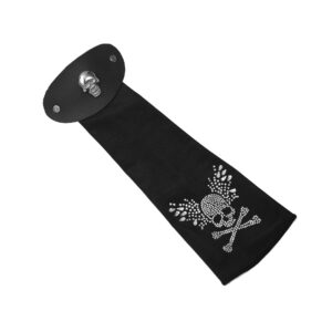 BSM00HRT-503 Liora Women's 10-Inch Skull Rhinestone Hair Tube